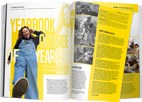 A yearbook spread image of an article from Idea File